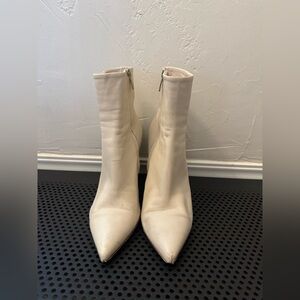 Elegant Cream Ankle Boots
